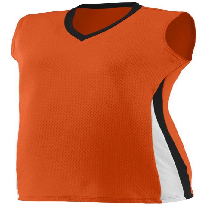 Augusta Sportswear Girls' 1356, Orange/Black/White, Medium