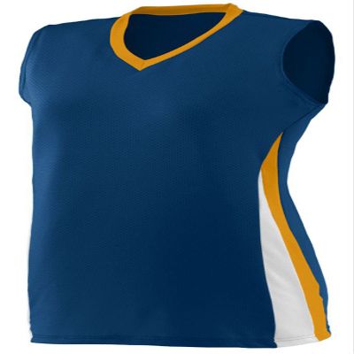 Augusta Sportswear Girls' 1356, Navy/Gold/White, Large