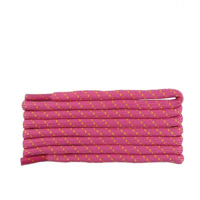 45INCH Dual Tone Round Shoe Lace Strings Fits All Shoes 2Pairs Pack-Fuchsia Pink and Yellow