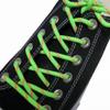 55INCH Dual Tone Round Shoe Lace Strings Fits All Shoes 2Pairs Pack-Neon Green and Neon Orange view 2