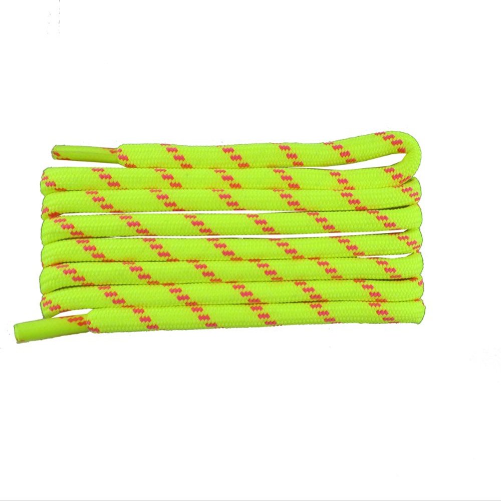45INCH Dual Tone Round Shoe Lace Strings Fits All Shoes 2Pairs Pack-Neon Yellow and Neon Pink