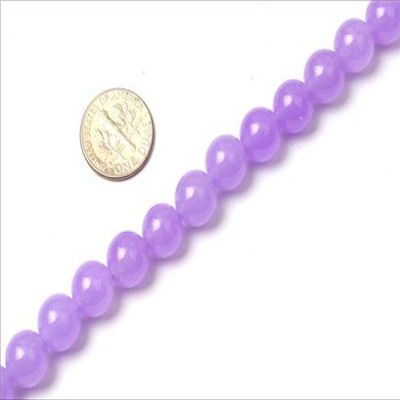 10mm Round Gemstone Purple Jade Beads Strand 15 Inches Jewelry Making Beads
