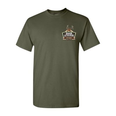 Deer Stalker Outdoors Hunting T-Shirt (Olive Drab, X-Large)