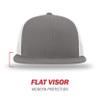 Richardson Unisex 511 Flatbill Trucker Adjustable Snapback Baseball Cap, Charcoal/White, One Size Fits Most view 2