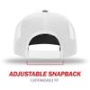 Richardson Unisex 511 Flatbill Trucker Adjustable Snapback Baseball Cap, Charcoal/White, One Size Fits Most view 4