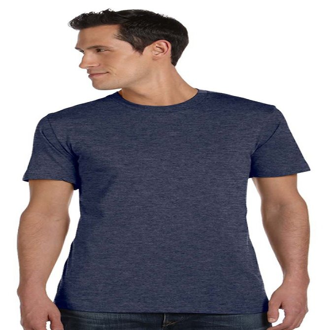 Bella+Canvas Unisex Jersey Short Sleeve Tee, Heather Navy, XXX-Large