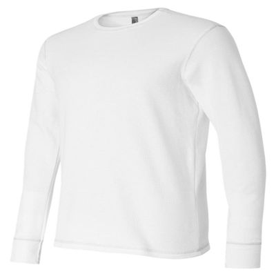 Bella Canvas Mens 4.5 oz. Long-Sleeve Thermal (3500) White/White 2XL