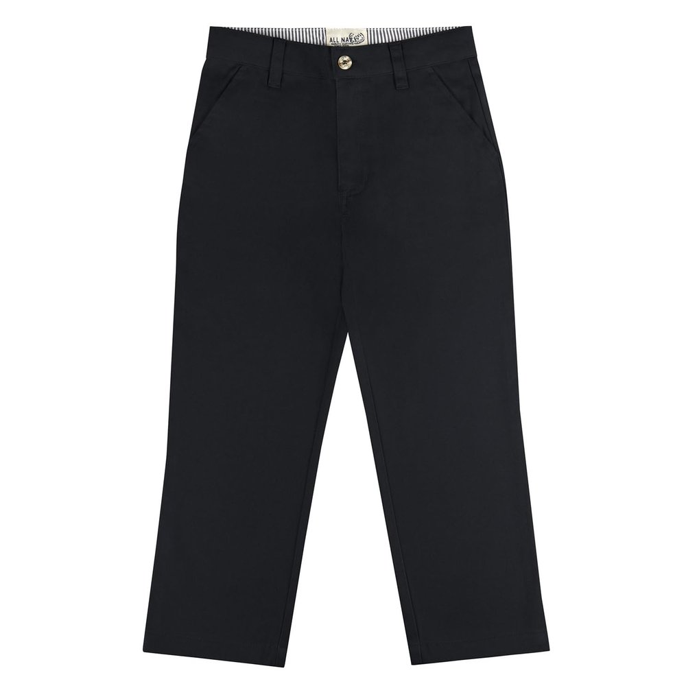 Buyless Fashion Boys Pants Flat Front Soft Cotton Casual Regular Fit Straight - 21S1824-NVY-24M Navy