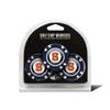 Team Golf NCAA Syracuse Orange 3 Pack Golf Chip Ball Markers, Poker Chip Size with Pop Out Smaller Double-Sided Enamel Markers view 1