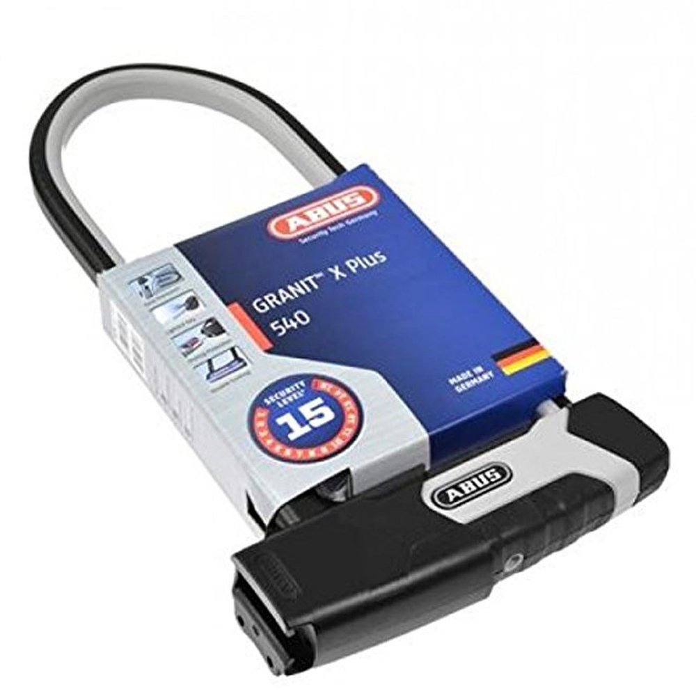 ABUS U-Lock Granit XPlus 540 + Eazy KF Mount - Bike Lock with Strong parabolic Shackle - Security Level 15