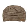 C.C Trendy Warm Chunky Soft Stretch Cable Knit Beanie Skully, Taupe view 4