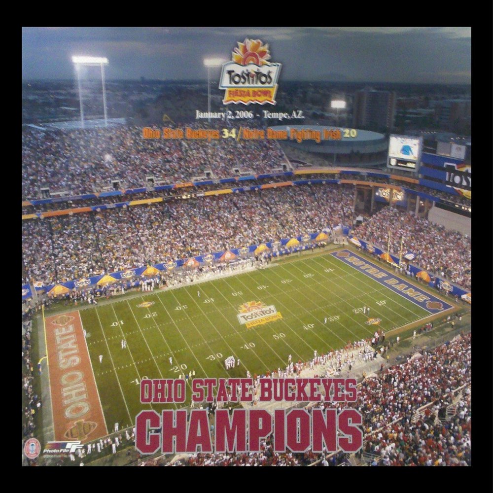 Framed Ohio State Buckeyes Champions 2006 Tostitos Fiesta Bowl 14x11 Photograph Art Print Poster