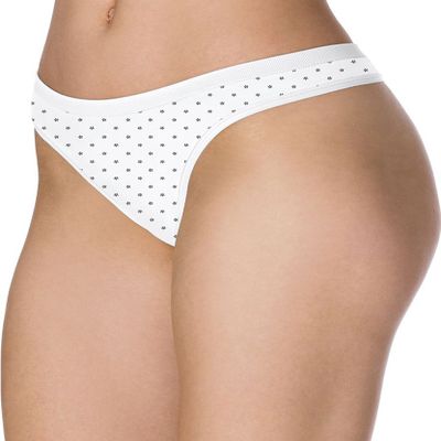 Barely There Women`s CustomFlex Fit Thong, Mono Floral, S