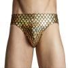 Gary Majdell Sport Mens Gold Mermaid Print Contour Pouch Bikini Swimsuit X-Large view 1