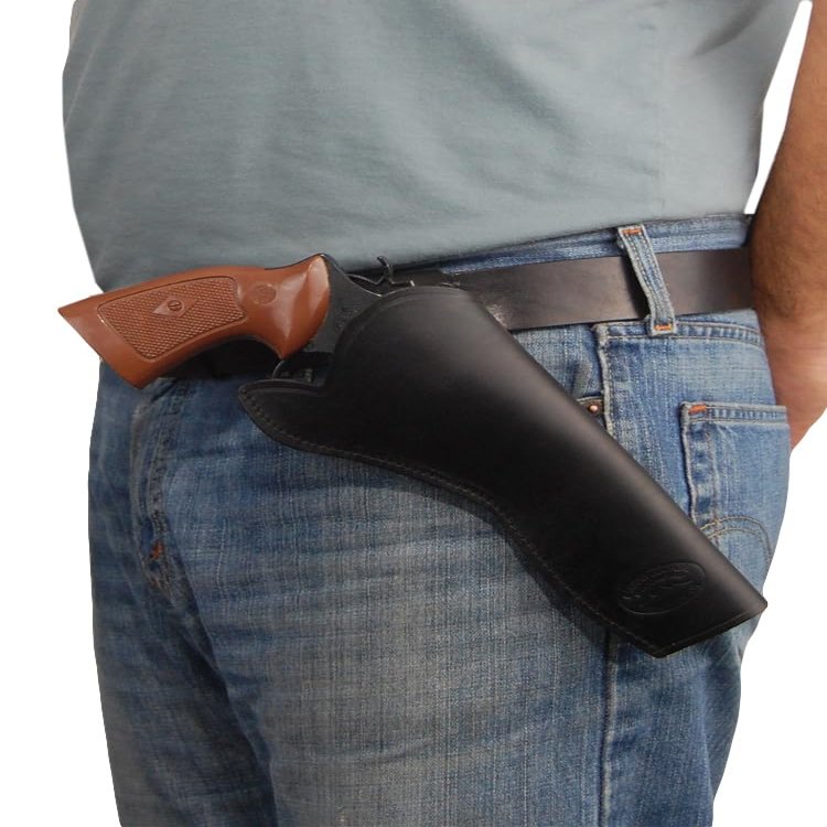 Barsony Black Leather Cross-Draw Gun Holster for 6" COLT THREEFIVE-Seven Right