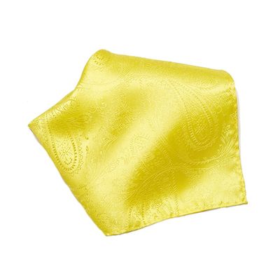 Vesuvio Napoli YELLOW Paisley Design Men's Hankerchief Pocket Square Hanky Men's Handkerchiefs