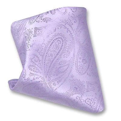 Vesuvio Napoli LAVENDER PURPLE PAISLEY Design Hankerchief Pocket Square Hanky Men's Hankies