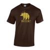 DIRTYRAGZ Men's Beer Deer Bear T Shirt S Brown view 1