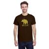 DIRTYRAGZ Men's Beer Deer Bear T Shirt S Brown view 2