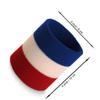 Couver Multi-Colors Mens Womens Sports Wristbands Sweatbands, 1 Pair, Bright Yellow/White/Purpl view 3