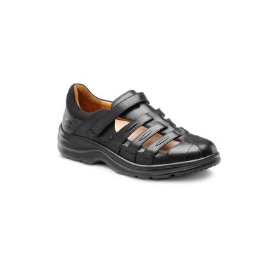 Dr. Comfort Women's Breeze Diabetic Fisherman Style Sandal: Black 5.5 X-Wide (E/2E)