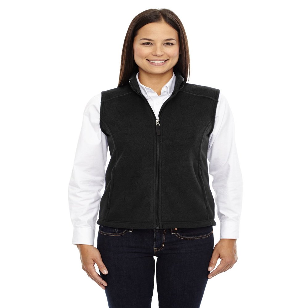 Ash City Women's Journey Ladies' Core 365 Fleece Vest, 3X, Black