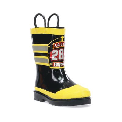 Western Chief Boys Waterproof Printed Rain Boot with Easy Pull on Handles - F.d.u.s.a, 7 M US Toddler