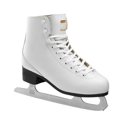 Roces Womens Paradise Figure Ice Skates, Reinforced Nylon Upper, Comfortable Anatomic Padding & Stainless Steel Blades, Durable Everyday Ice Skates, White