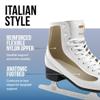 Roces Womens Paradise Figure Ice Skates, Reinforced Nylon Upper, Comfortable Anatomic Padding & Stainless Steel Blades, Durable Everyday Ice Skates, White view 3
