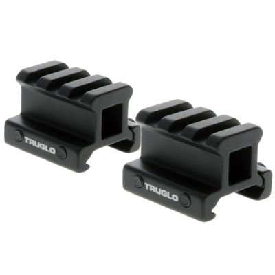 TRUGLO Tactical Hunting Shooting Versatile Lightweight Durable Aluminum Picatinny Riser Mount for Scopes & Dot Optics, 2 Piece - 1.36" Long x 0.75" high