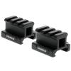 TRUGLO Tactical Hunting Shooting Versatile Lightweight Durable Aluminum Picatinny Riser Mount for Scopes & Dot Optics, 2 Piece - 1.36" Long x 0.75" high view 1