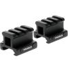 TRUGLO Tactical Hunting Shooting Versatile Lightweight Durable Aluminum Picatinny Riser Mount for Scopes & Dot Optics, 2 Piece - 1.36" Long x 0.75" high view 2