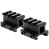TRUGLO Tactical Hunting Shooting Versatile Lightweight Durable Aluminum Picatinny Riser Mount for Scopes & Dot Optics, 2 Piece - 1.36" Long x 0.75" high view 3