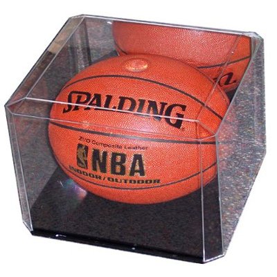 Deluxe Basketball Case with Mirrored Back & Black Base