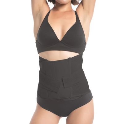 Upspring Shrinkx Belly Postpartum Belly Wrap | Post Pregnancy Belly Wrap to Support, Slim, and Smooth After Baby Black