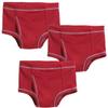 Made in USA Boys Briefs Underwear in All Cotton - Toddler Underpants - Perfect for Sensitive Skins SPD Sensory Friendly Clothing 3-Pack, Red, Size 4 view 1