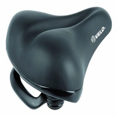 VELO Men's Elasto Grip Saddle-Black, 265 x 220 mm