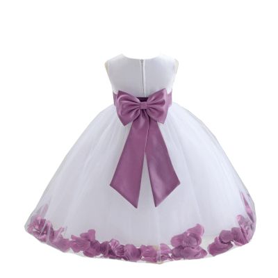 ekidsbridal Wedding Pageant Flower Petals Girl Dress with Bow Tie Sash 302a 6
