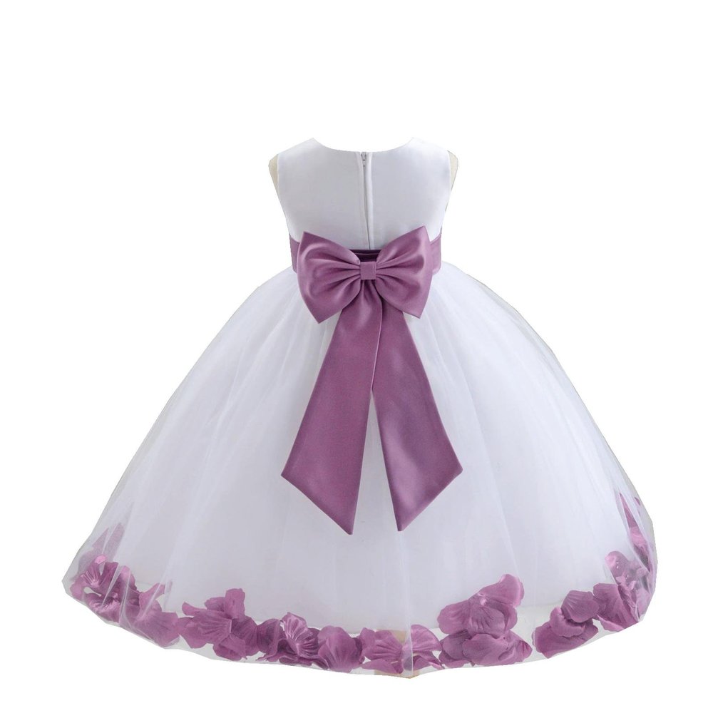 ekidsbridal Wedding Pageant Flower Petals Girl Dress with Bow Tie Sash 302a 6
