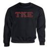 Fashion Greek Tau Kappa Epsilon Twill Letter Crewneck Sweatshirt Black XXL view 1