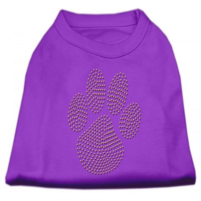 Gold Paw Rhinestud Dog Shirt Purple M (12)