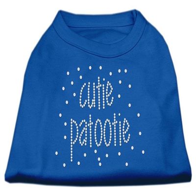 Cutie Patootie Rhinestone Dog Shirt Blue Sm (10)