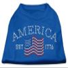 Classic American Rhinestone Shirts Blue XXL 18 view 1