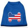 Bone Shaped American Flag Screen Print Shirts Blue XXXL 20 view 1