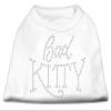 Bad Kitty Rhinestud Dog Shirt White L (14) view 1
