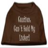 Can't Hold My Licker Screenprint Dog Shirt Brown Med (12) view 1