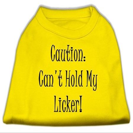 Can't Hold My Licker Screenprint Dog Shirt Yellow XXXL (20)