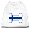 Bone Shaped Finland Flag Screen Print Shirts White L 14 view 1