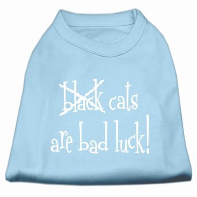 Black Cats are Bad Luck Screen Print Shirt Baby Blue S 10