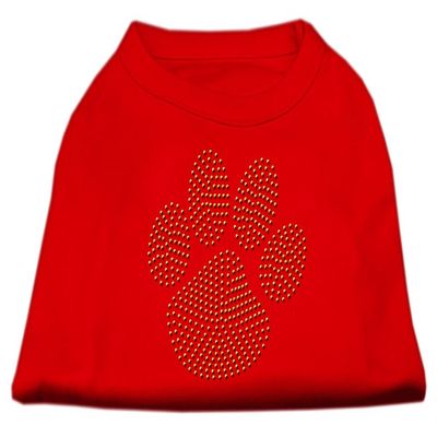 Dog Supplies Gold Paw Rhinestud Shirt Red Xxl (18)
